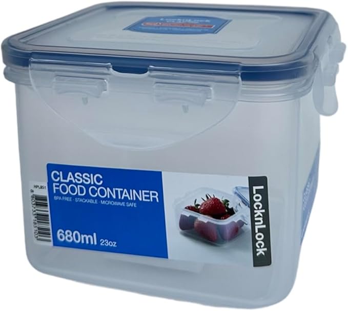 L&L FOOD CONTAINER SQUARE 680ML - 23OZ