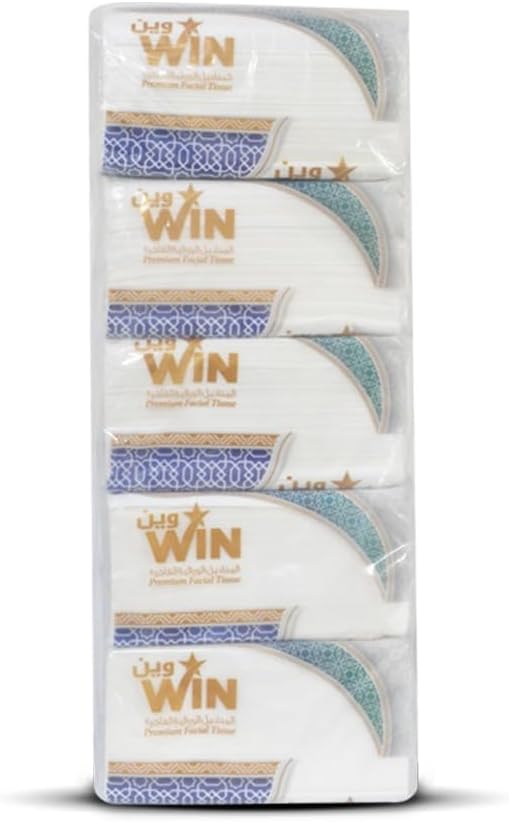 WIN SOFT FACIAL TISSUE NYLON PACK 600 SHEETS 2 PLY PACK OF 5