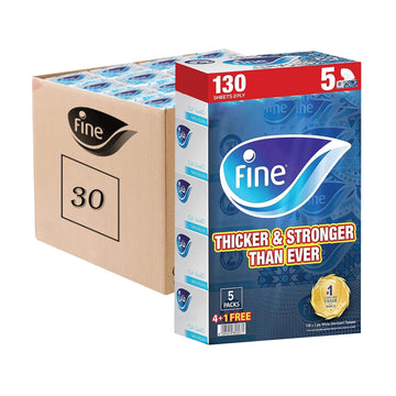 مناديل فاين كلاسيك يوفوريا، 130 منديل، عبوة من طبقتين، 30 منديل
