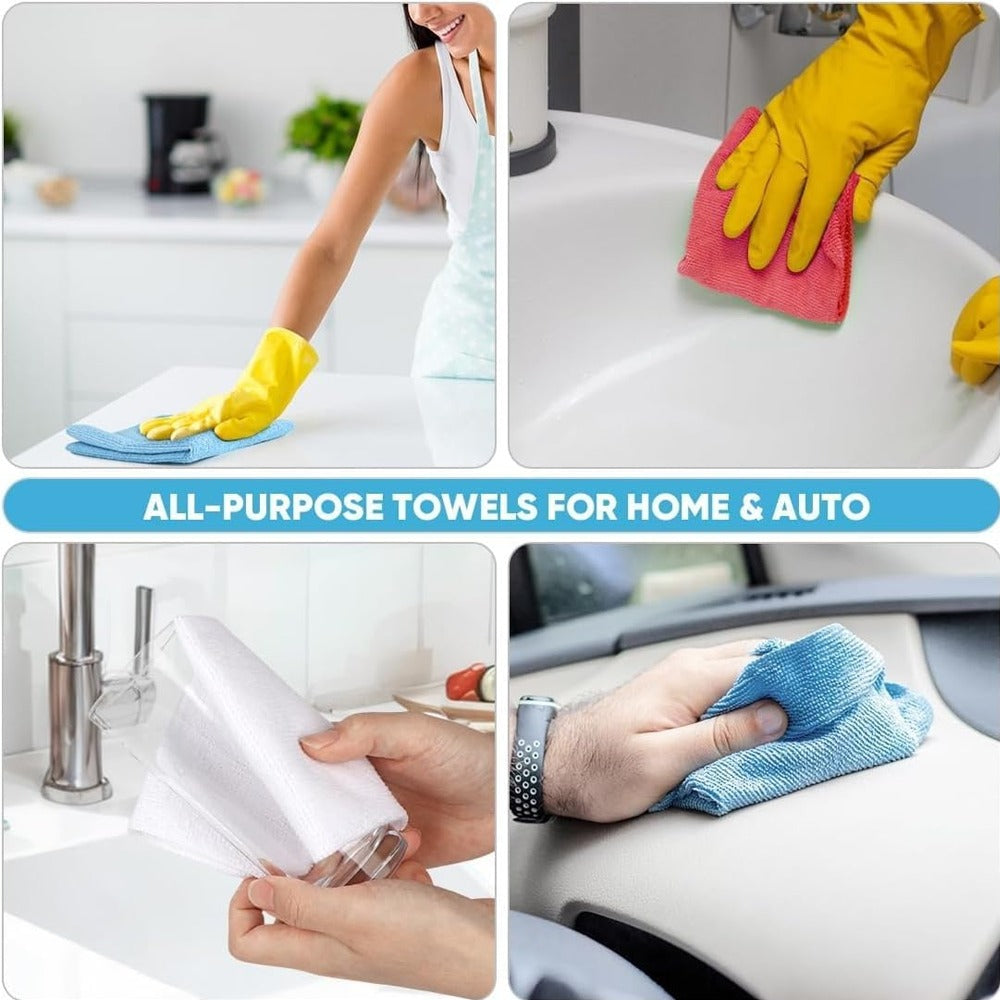 CLEANY GENIE Microfiber Cloth Tear A Towel - GREY