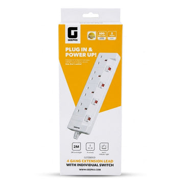 4 Gang 2Mtr Extension Socket With Switch