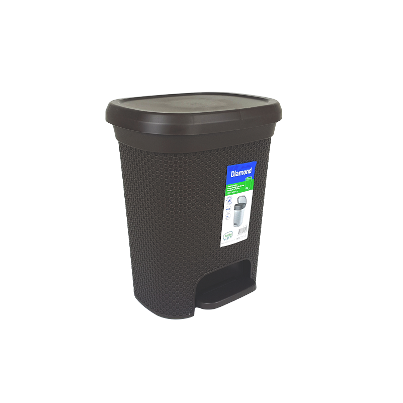 سلة مهملات بدواسة ماسية سعة 6.5 لتر