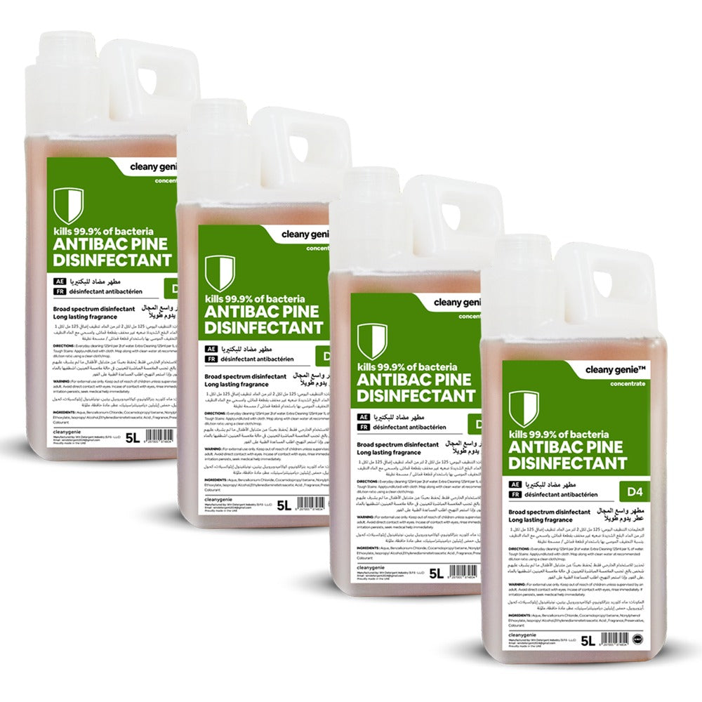 مطهر انتيباك بالصنوبر D4 | 5 لتر | حزمة من 4