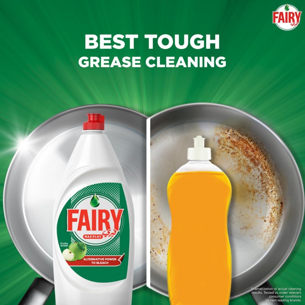 Fairy Dishwash Green Apple 900ml 3X Grease Cutting Power