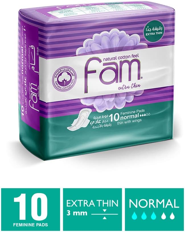 FAM EXTRA THIN 10 NORMAL PADS