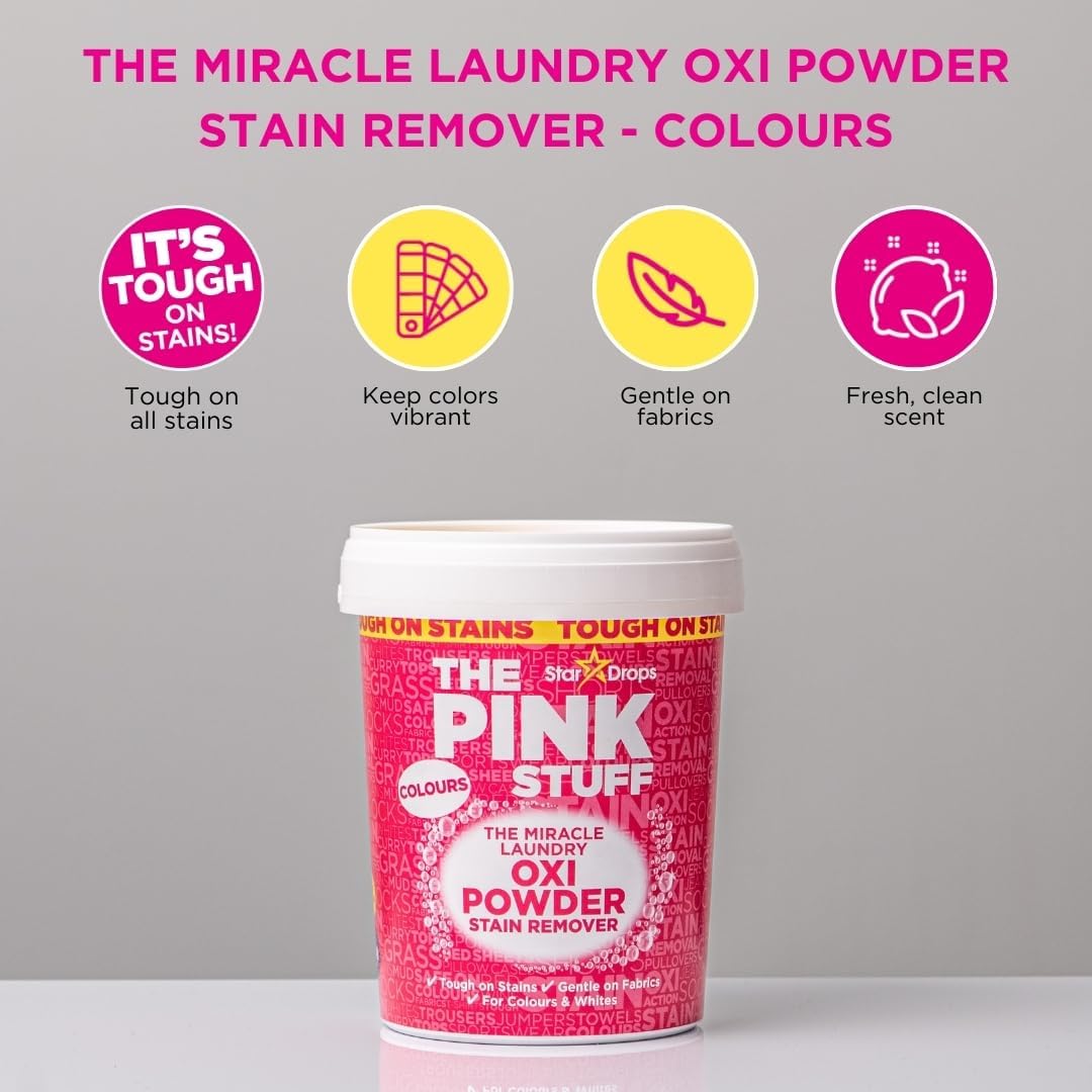 The Pink Stuff Stain Remover Powder Colour 1KG | Pack of 6