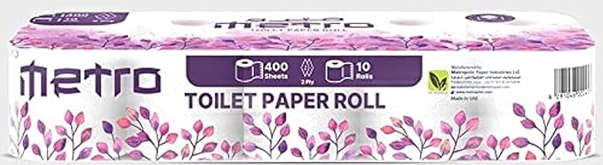 Metro Toilet Roll 400 Sheets | Pack of 10 Rolls