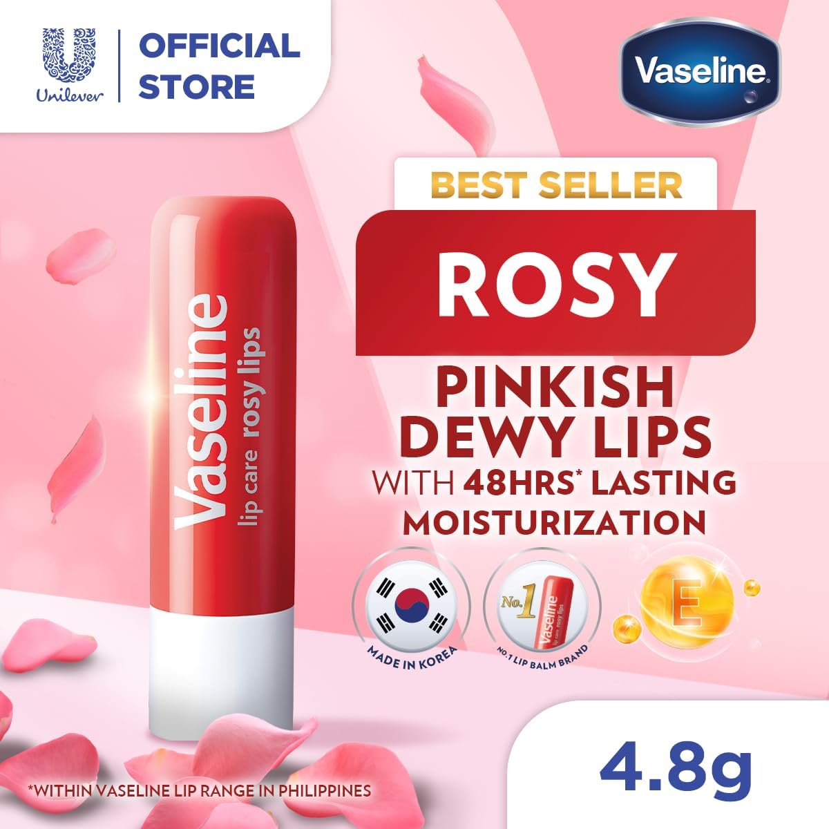 Vaseline Lip Care Rosy Lips 4.8g