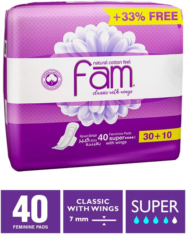 FAM CLASSIC WITH WINGS 40 PADS SUPER