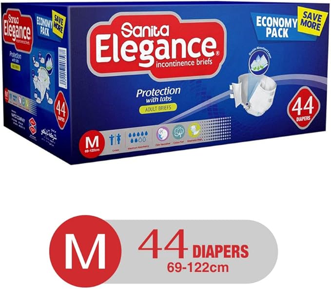 Adult Diaper ELG HFL MED MEG 44 pcs