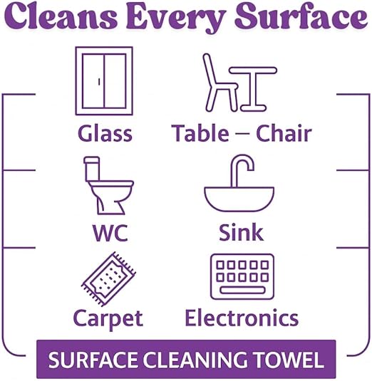 Sleepy Easy Clean Surface Cleaning Towel 100 pcs Orchide Garden
