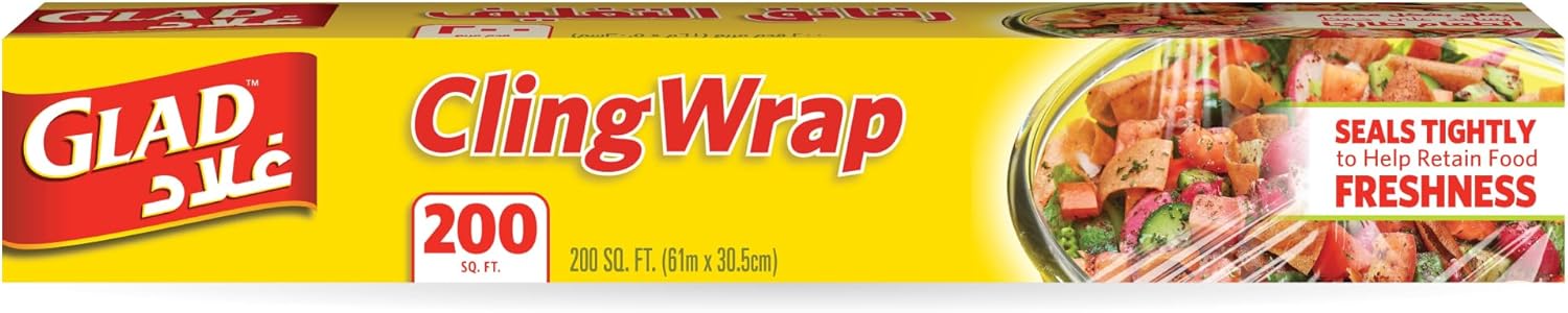 غلاف بلاستيكي من جلاد، 200 قدم مربع (61 متر × 30.5 سم)