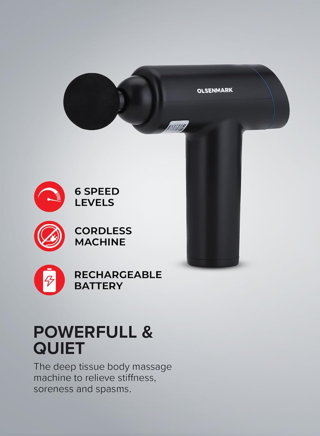 Olsenmark 6-in-1 Percussion Massage Gun
