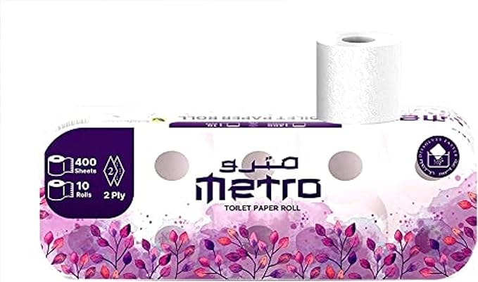 Metro Toilet Roll 400 Sheets | Pack of 10 Rolls