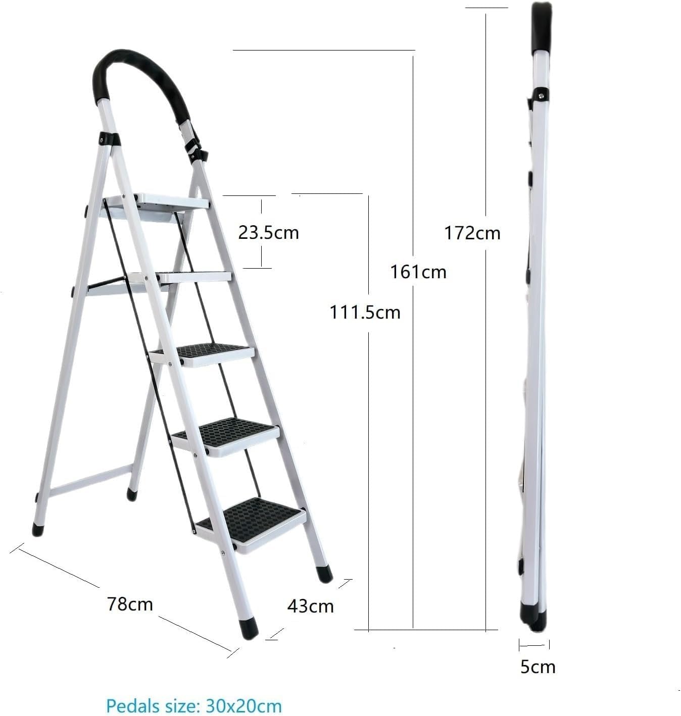 STEEL LADDER 5 STEPS