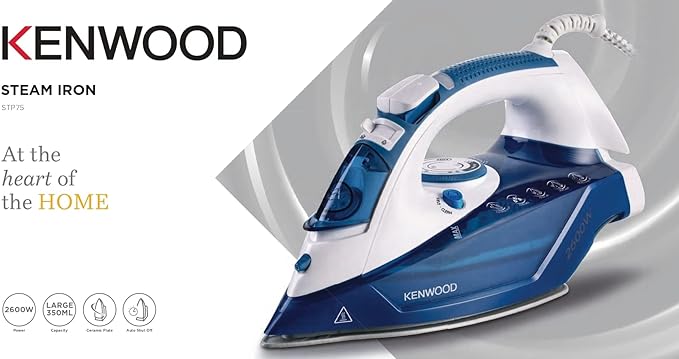 Kenwood 2600W Ceramic Sole Plate Steam Iron STP75.0