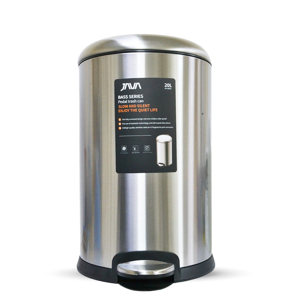 سلة مهملات فولاذية سعة 20 لترًا JAVA JH8853