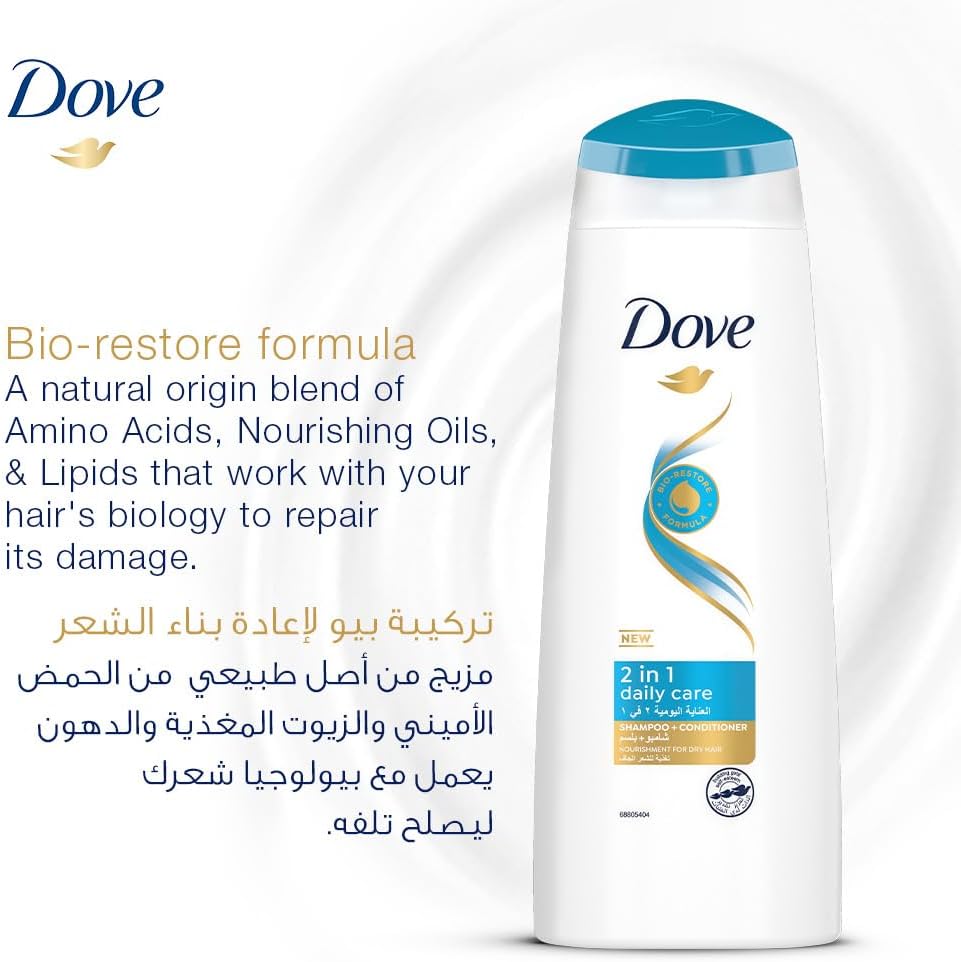 DOVE SHAMPOO 2 IN 1 DAILY CARE 400ML