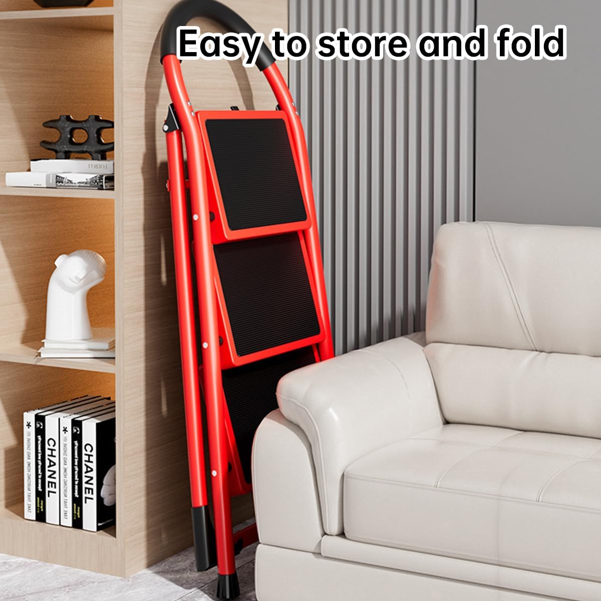 سلم فولاذي مكون من 4 درجات