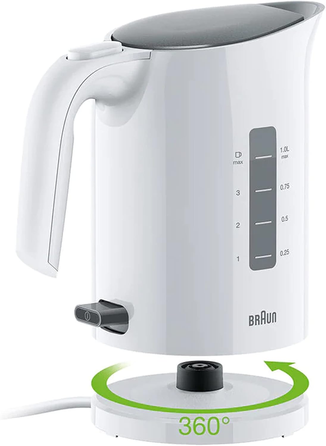 Braun Kettle, 1L, 2200 watts, boiling time 45