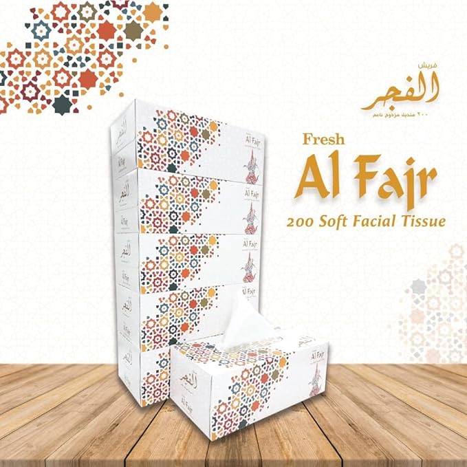 الفجر مناديل للوجه 200 منديل | حزمة من 5