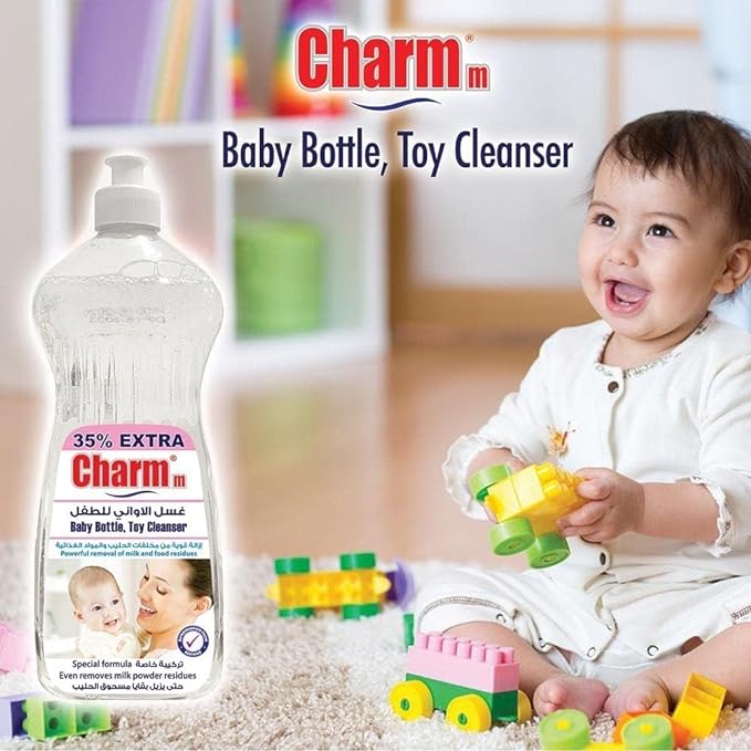زجاجة أطفال من شارم، منظف لعبة 2 × 650 مل