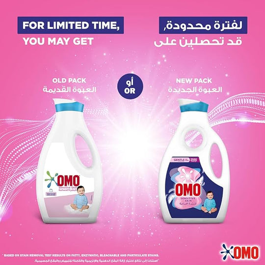 Omo Liquid Sensitive Skin 2L | Pack of 8