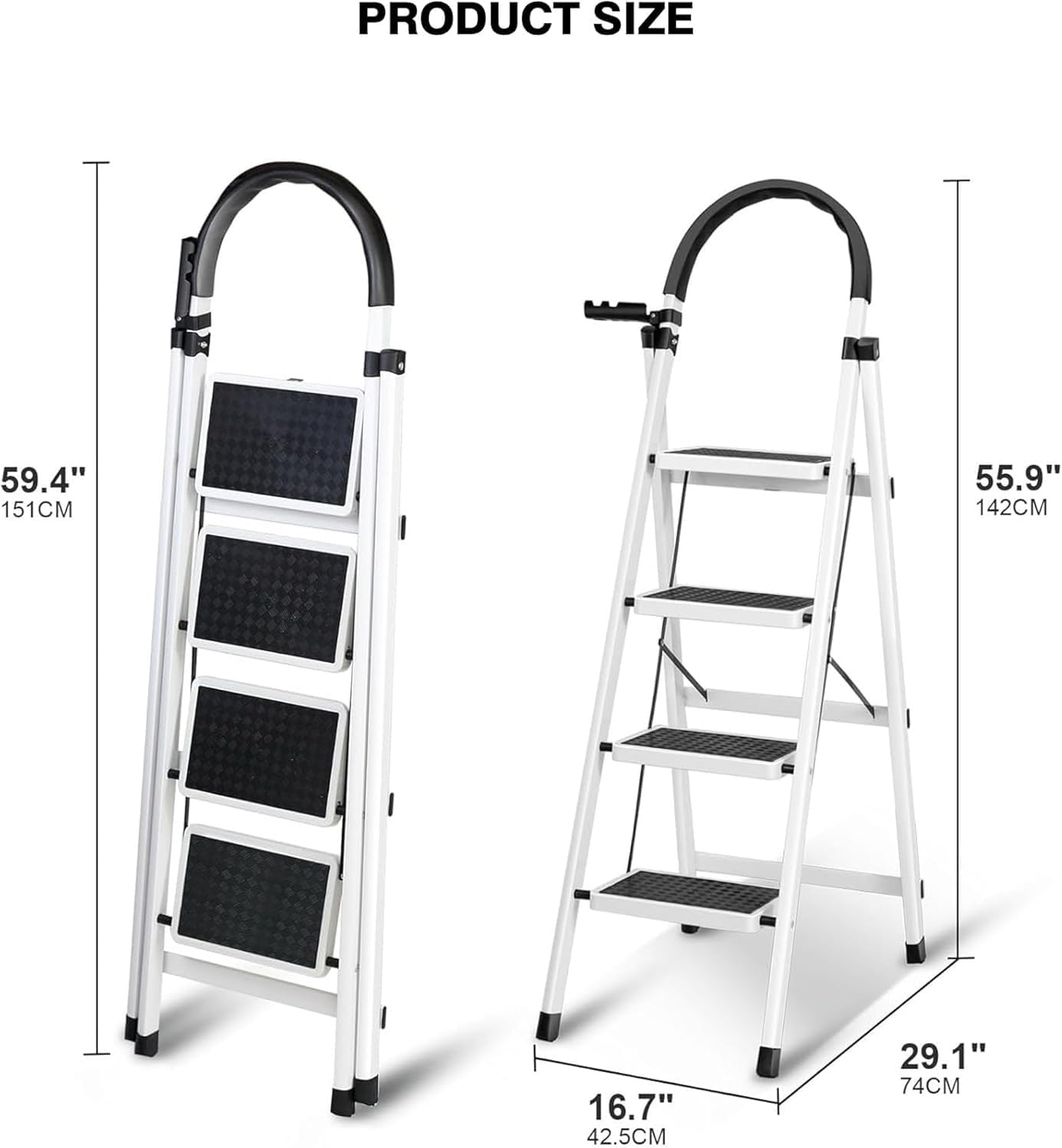 STEEL LADDER 4 STEPS