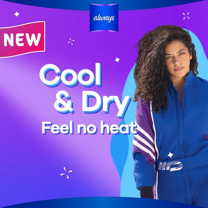 Always Purple Cool,& Dry 10 Pads