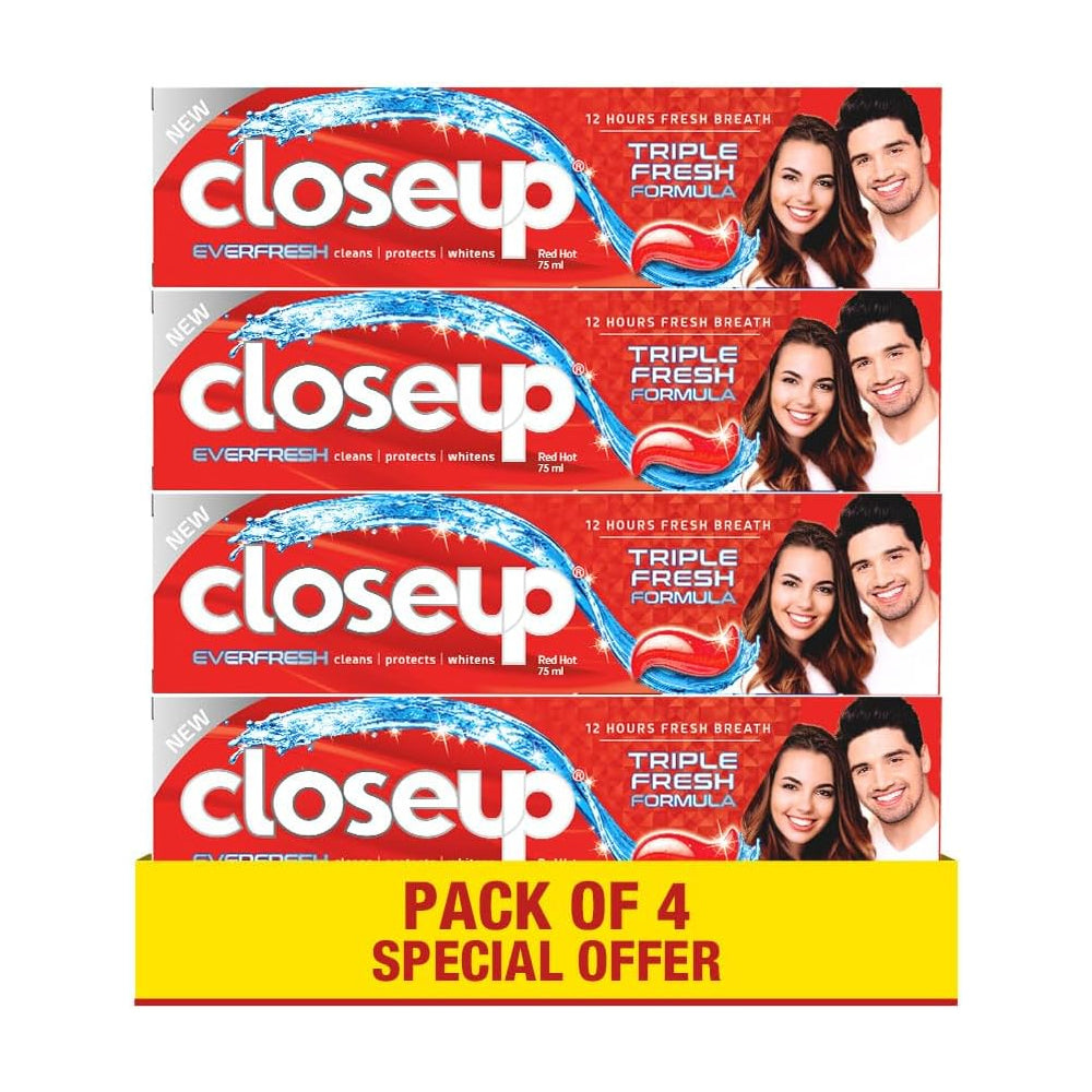 Closeup Ever Fresh Red Hot 75ml-Pack of 4