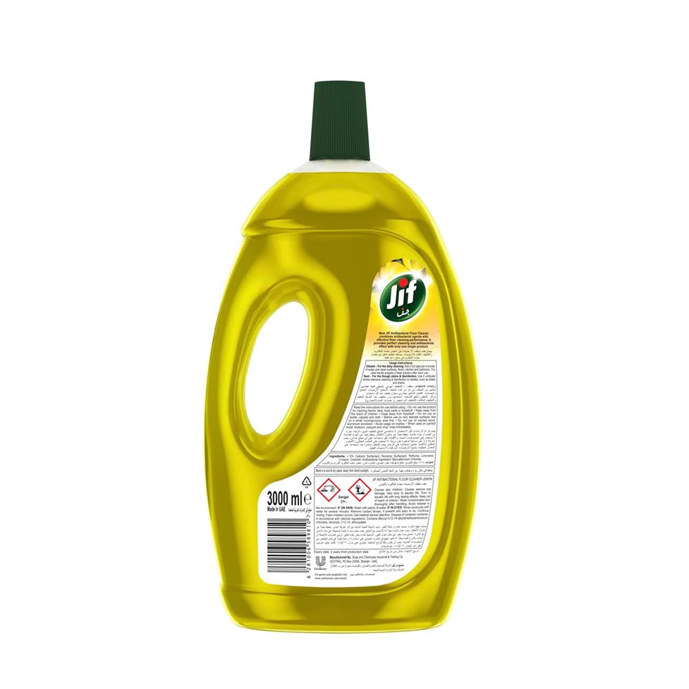 Jif Antibacterial Floor Cleaner Lemon 3L