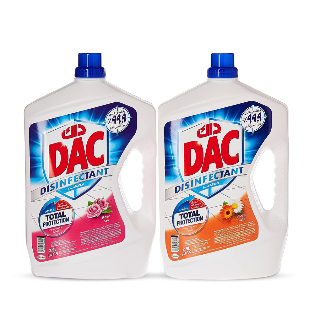 DAC Disinfectant ROSE + FLORAL 2.9L  (Twin Pack)
