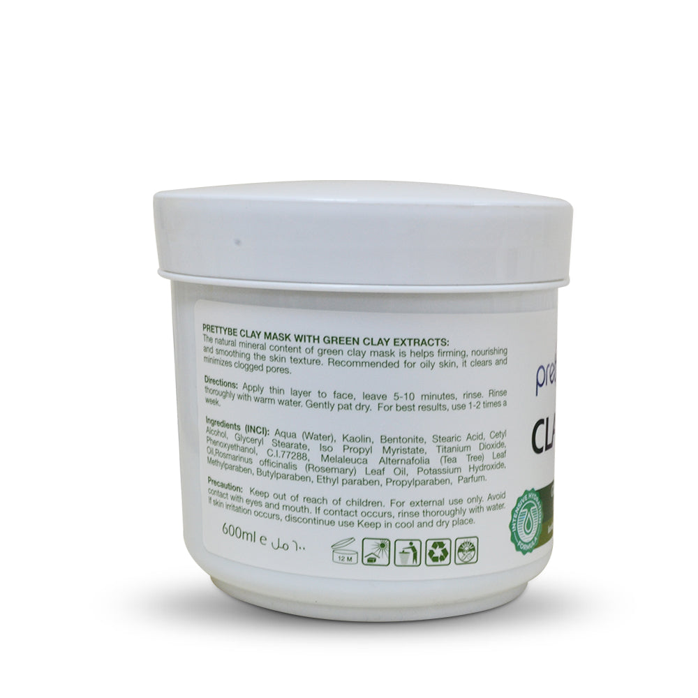 PRETTY BE-FACIAL MASK-GREEN CLAY-600ML