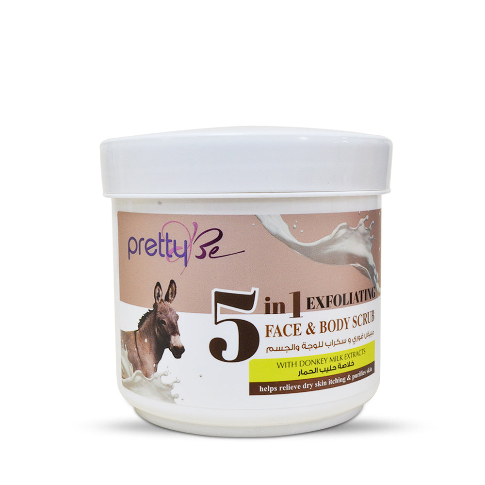 مقشر تبييض البشرة بريتي BE-5IN1-حليب الحمار-600 مل