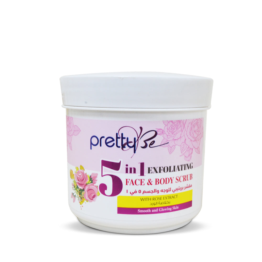 PRETTY BE-5IN1 FACE&BODY SCRUB-ROSE-550ML