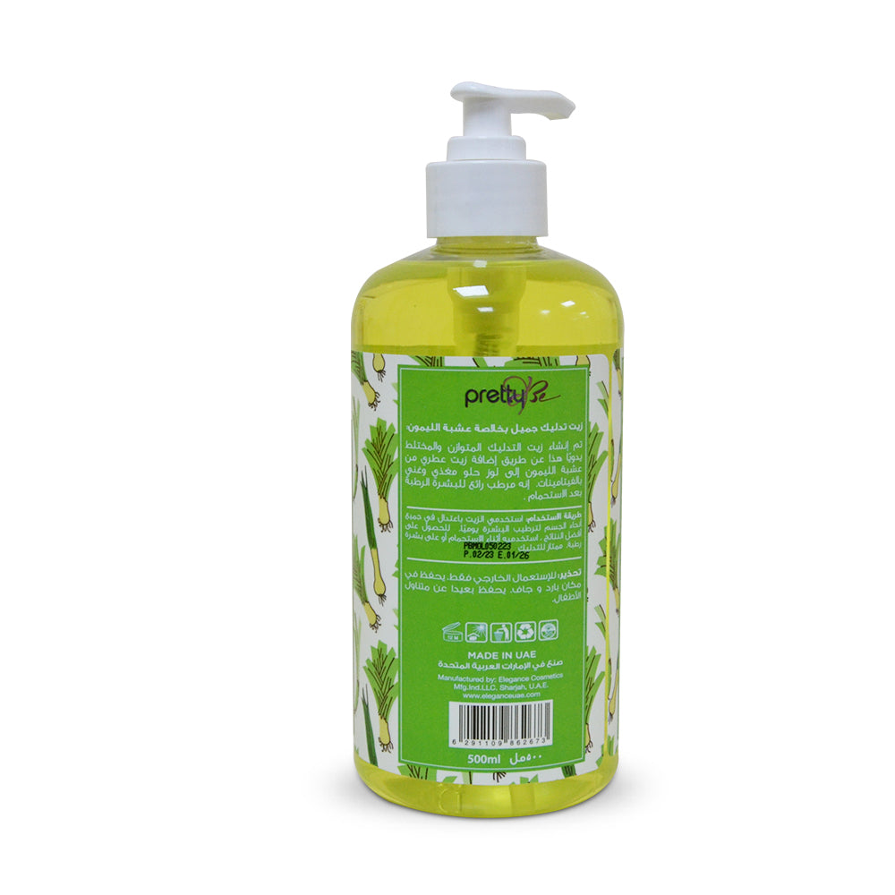 PRETTY BE-MASSAGE OIL-LEMON GRASS-500ML(B&P)