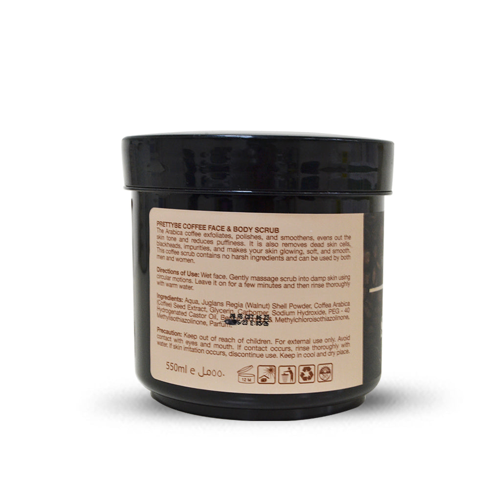 مقشر الوجه والجسم من بريتي BE-5IN1-القهوة العربية-
550 مل