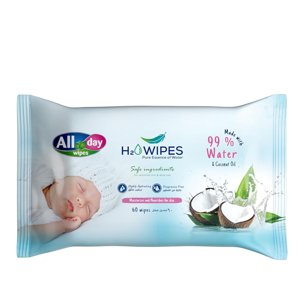 All Day Baby Water Wipes 60s