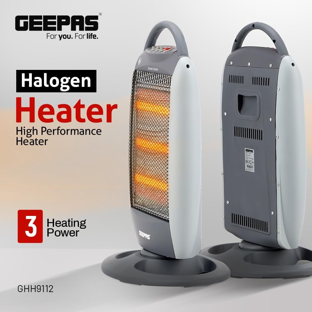 HALOGEN HEATER /3 HEAT SETTIN/OSCITATI