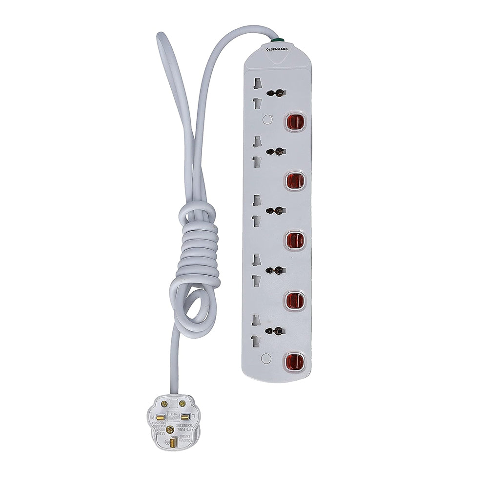 5 Way Ext socket/3M/13Amp/Childprot