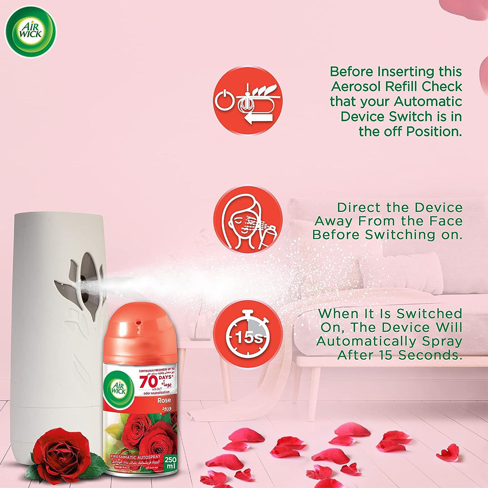 Air Wick Freshmatic Midday Rose Kit