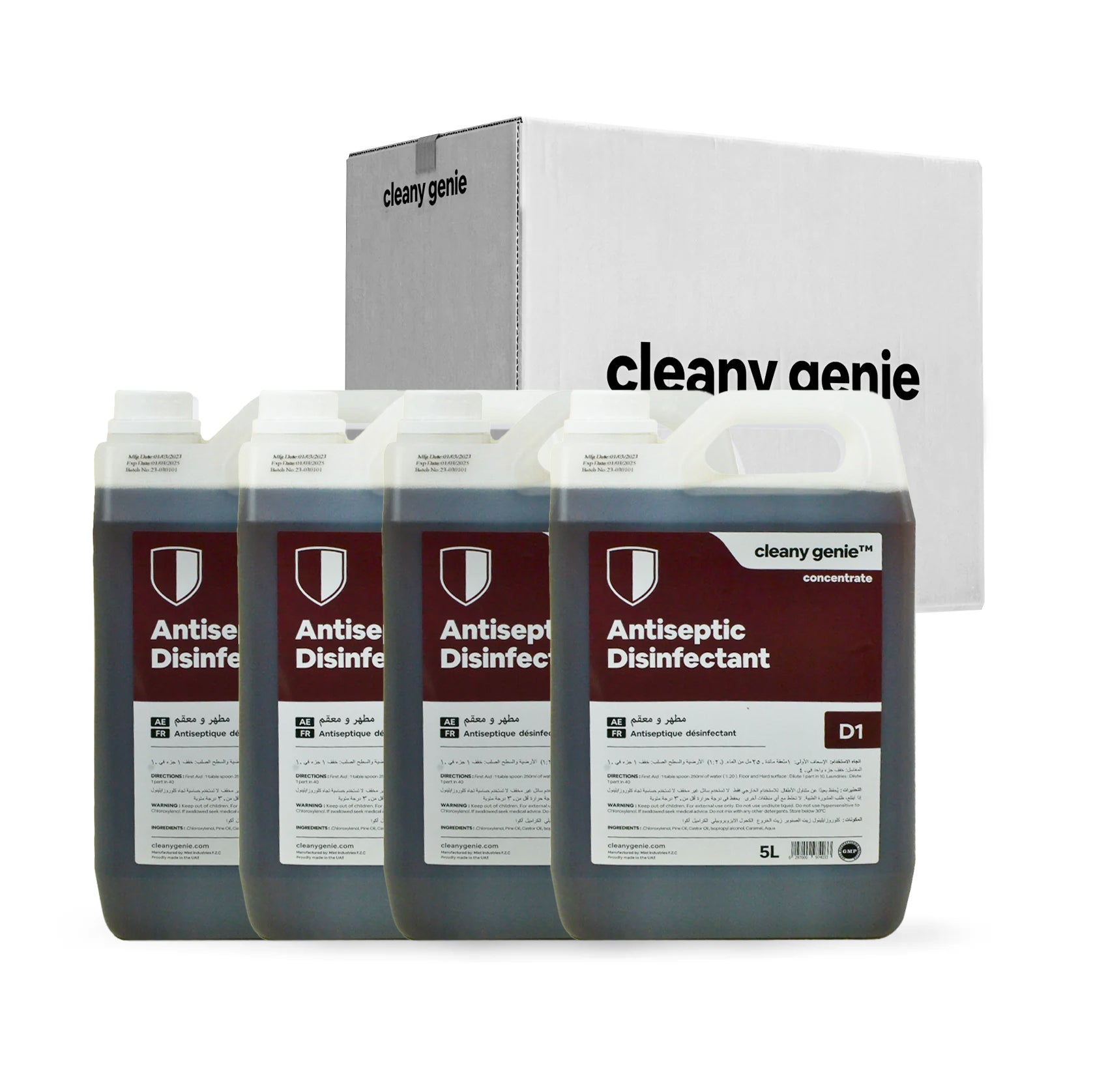 Antiseptic Disinfectant D1 | 5L | Pack of 4