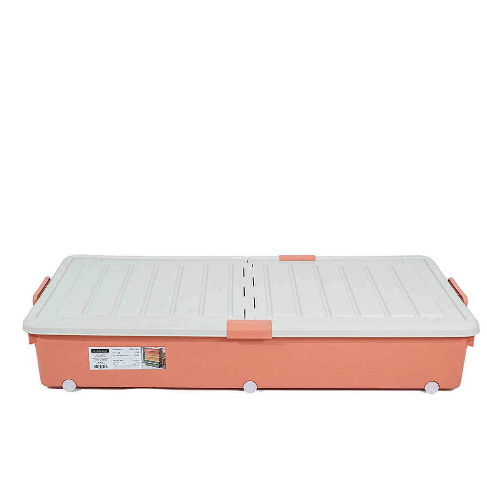 Storage Box with White Lid 135L Red