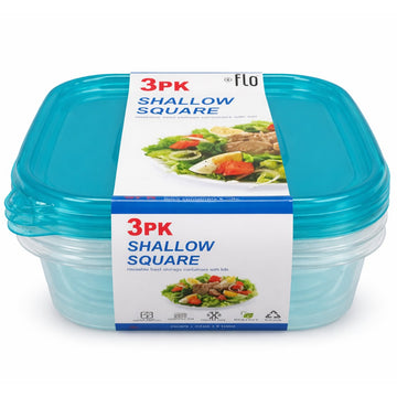 710ml Medium Square Container 18x17x5cm 3pk 30200