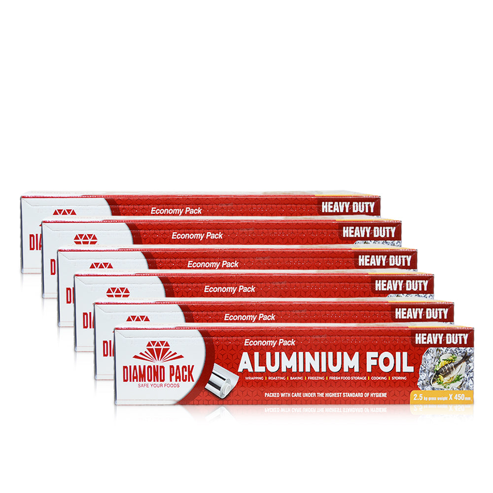 Aluminium Foil 18 MIC 45CM | 2.5KG | Pack of 6 (CTN)