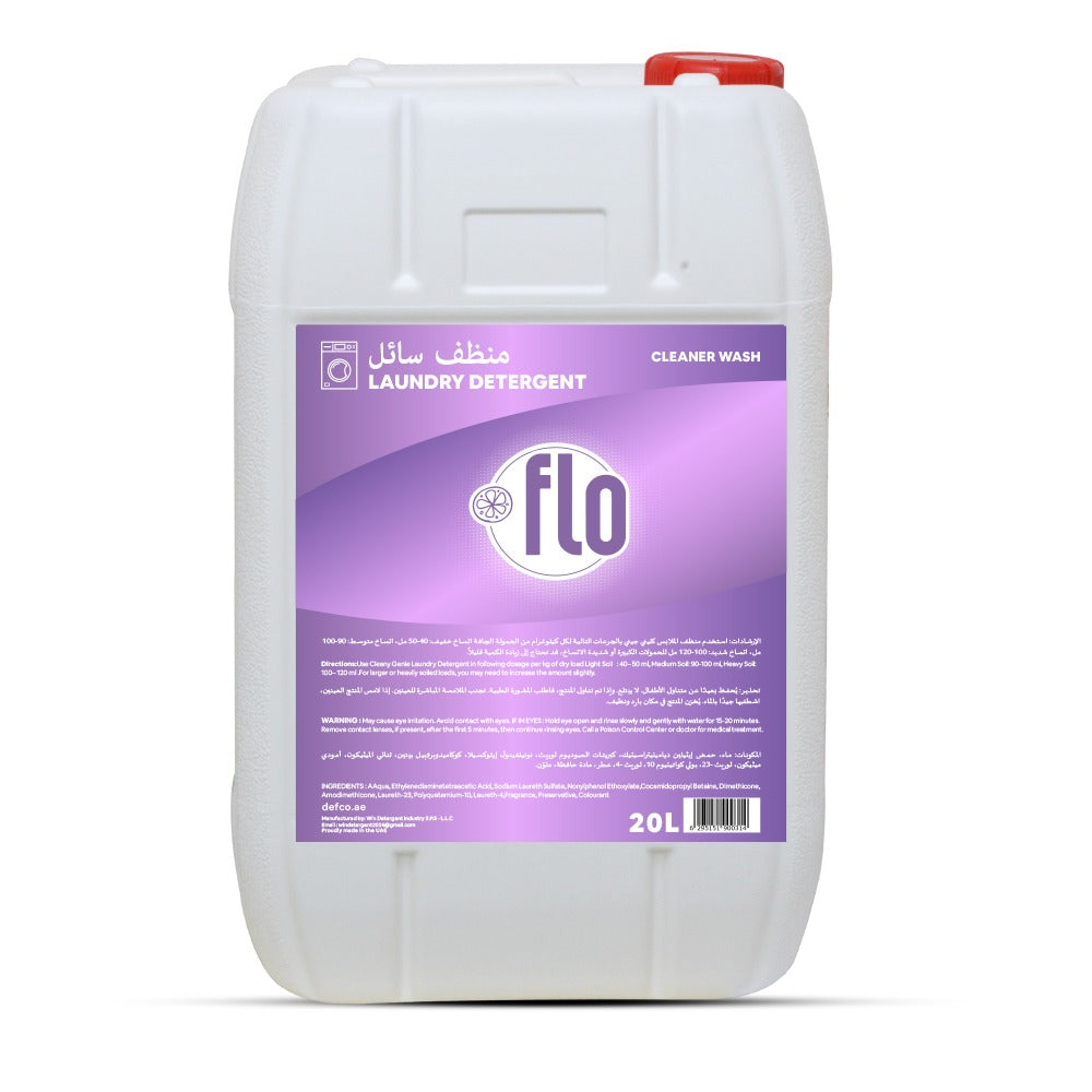 FLO Laundry Liquid Detergent Lavender 20L