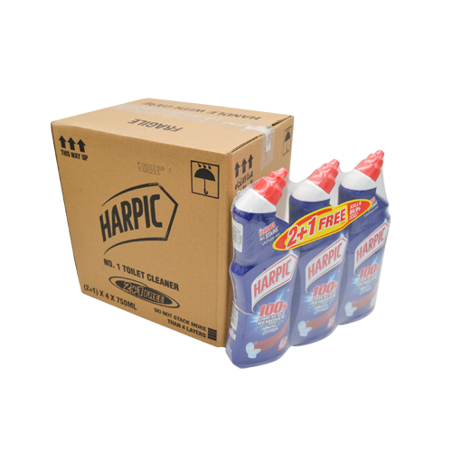 Harpic Toilet Cleaner Original (2+1) 750ML | Pack of 4 (12 Bottles)