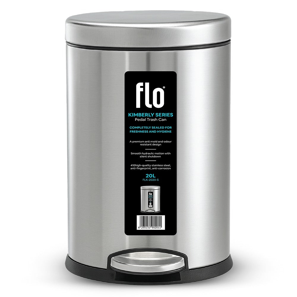 FLO S.S DUSTBIN - KIMBERLY  MATT STEEL 20L