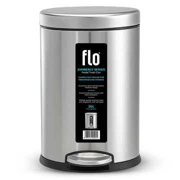 FLO S.S DUSTBIN - KIMBERLY  MATT STEEL 20L