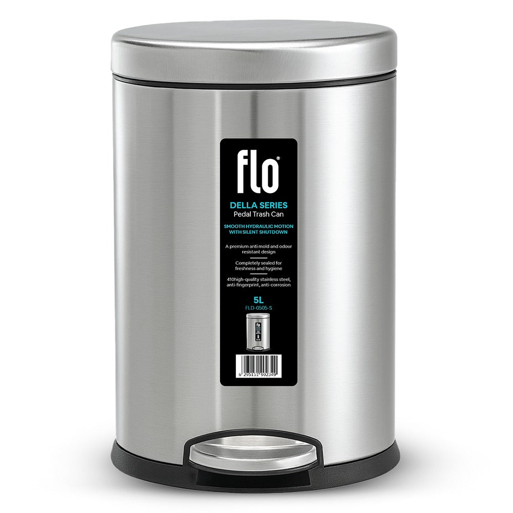 FLO S.S DUSTBIN - DELLA MATT STEEL 5L
